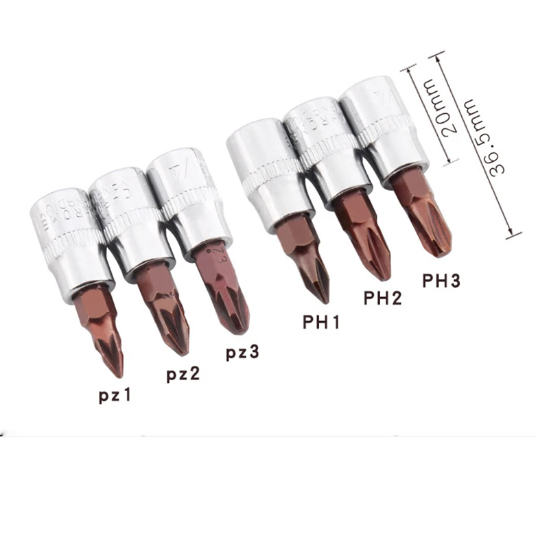 21 шт. 1/"(6,35 мм) Набор бит торкс бит звезды S2 шестигранный наконечник отвертки для трещотки шестигранный ключ Набор розеток ручные инструменты