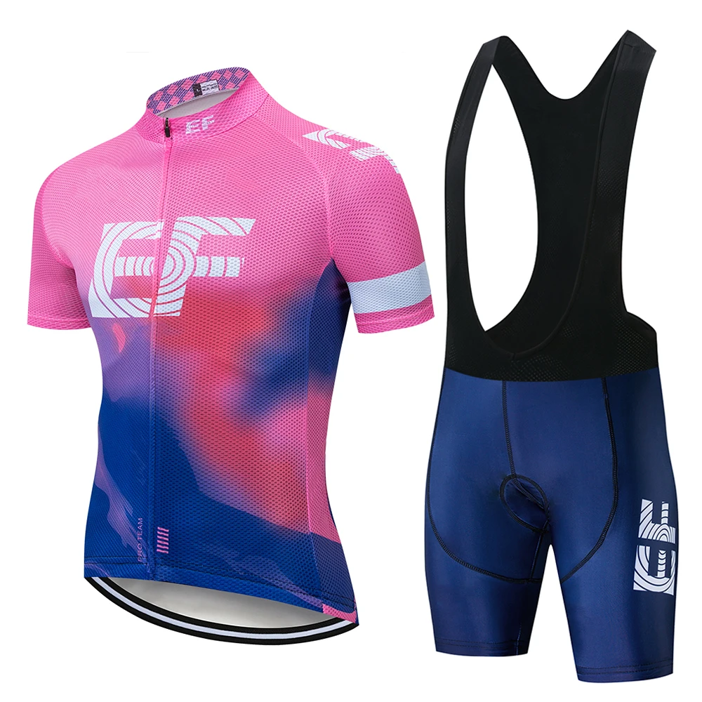 EF красочные велосипедные Джерси комплект летняя одежда для велоспорта Ropa Ciclismo одежда спортивная одежда для велосипеда быстросохнущая