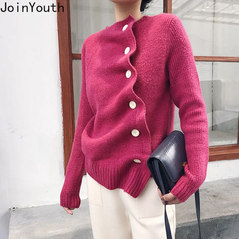 JoinYouth Необычные прочные кардиганы Высокая мода однобортный тонкий женский свитер осень зима Chaqueta Mujer J264