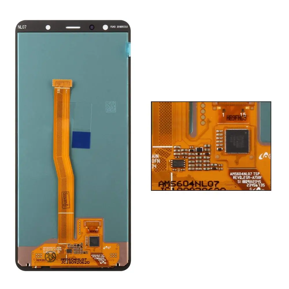 6," супер AMOLED с рамкой lcd для samsung Galaxy A7 lcd A750 SM-A750F lcd дисплей и кодирующий преобразователь сенсорного экрана в сборе lcd