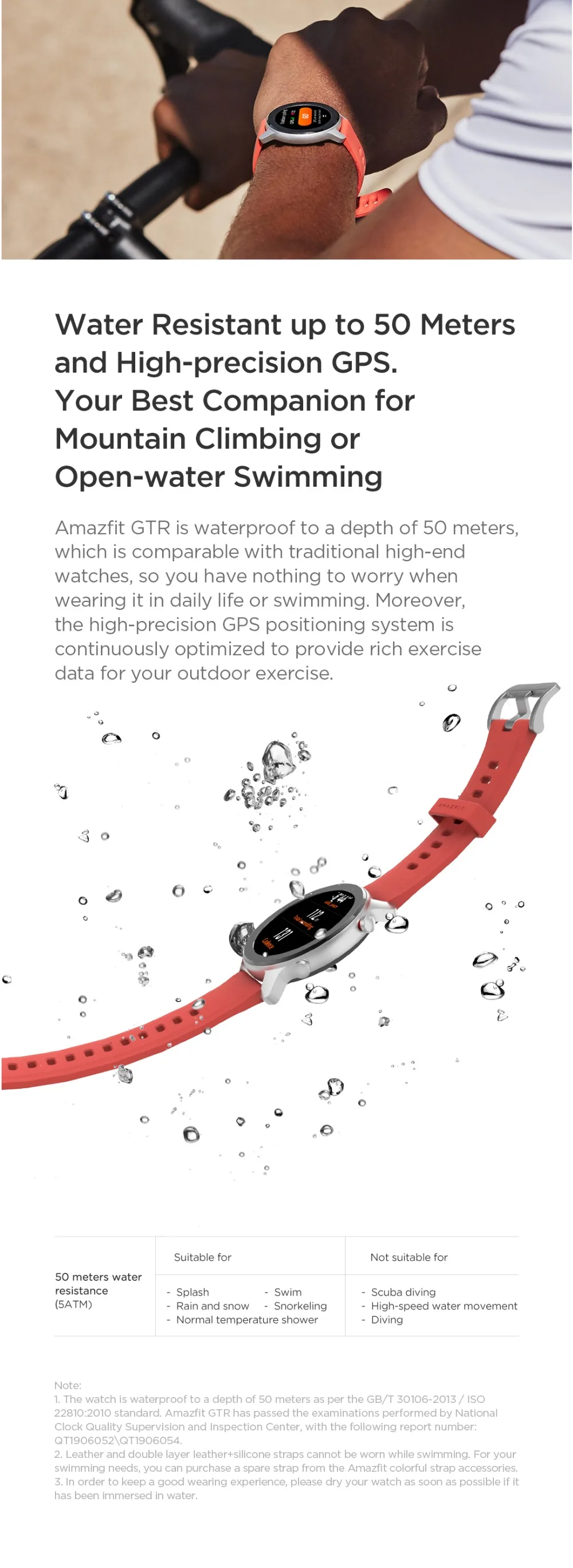 Amazfit GTR 47 мм Смарт-часы Huami 5ATM водонепроницаемые спортивные умные часы 24 дня батарея управление музыкой с gps пульсометр