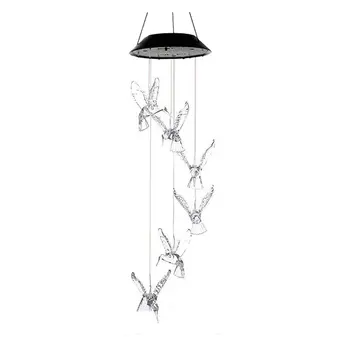 

Energy Efficient Solar Color Changing LED Butterfly Wind Chimes Balcony Child Room Decor Garden Hanging Decoration