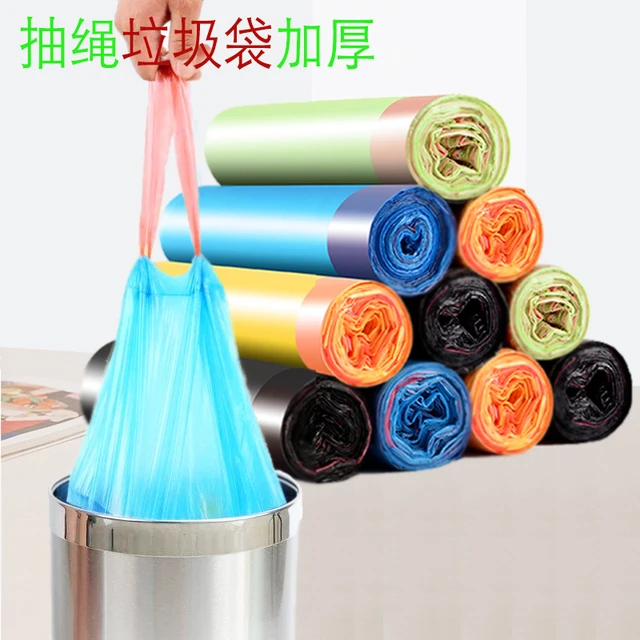 Drawstring Garbage Bags For Household Kitchen, Large Size, Thickened,  Polyethylene Material, Wholesale Bulk