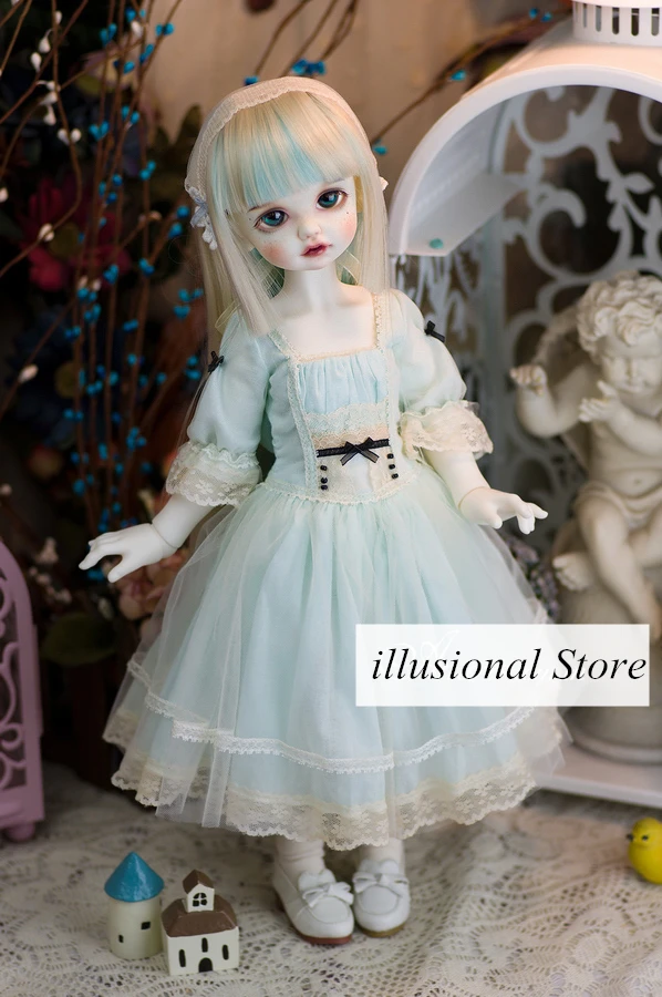 1/3 1/4 1/6 BJD SD кукольная одежда милое белое платье для 1/3 sd10 1/4msd bjd девочка кукла-мальчик одежда