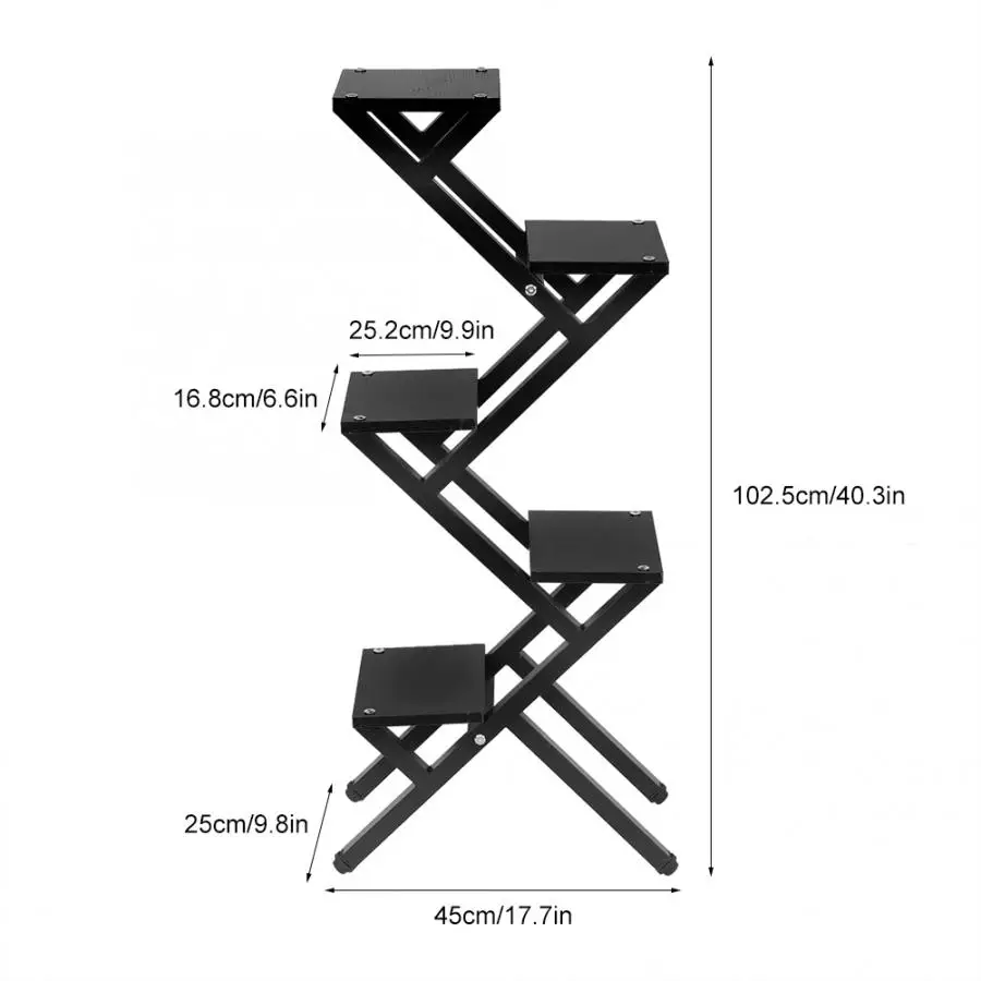 5 ярусов стальная деревянная Z форма цветок подставка для горшка полка для растений балкон садовый декор полка