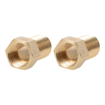 

uxcell Brass Threaded Pipe Fitting G1/2 Male x G1/2 Female Hex Bushing Adapter 40mm Length 2pcs