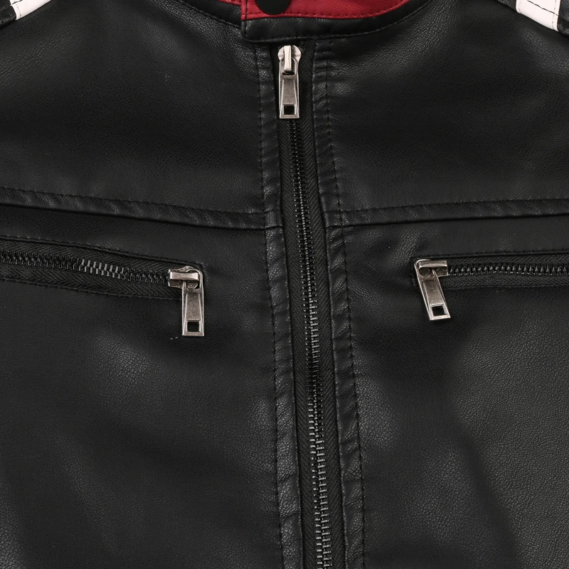 Осенне-зимняя мужская кожаная куртка, мотоциклетная велосипедная куртка, мужская куртка из искусственной кожи на молнии, верхняя одежда, приталенная флисовая куртка 5xl