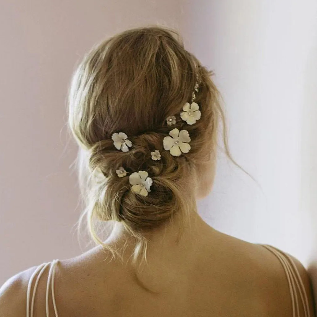 Позолоченный цветок клип шпилька Модный Ювелирный Набор для женщин Кристалл Стразы жемчуг заколка для волос продукт взрывной заколки 05