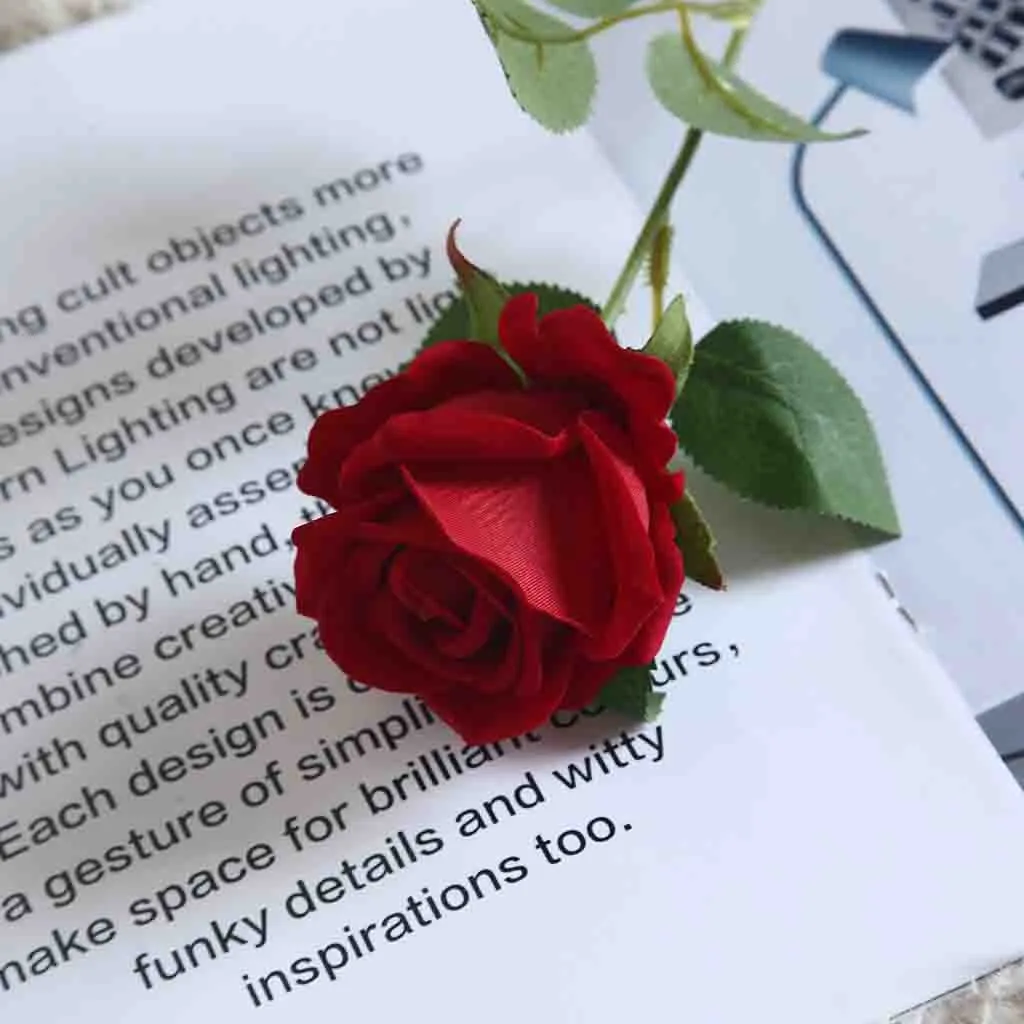 Один элегантный красивый Европейский искусственный цветок, имитация розы, фланелевый букет цветов для дома, вечерние, свадебные украшения - Цвет: E