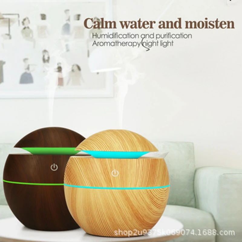 

USB Aroma Essential Oil Diffuser Ultrasonic Cool Mist Humidifier Air Purifier 7 Color Change LED Night light for Office Home