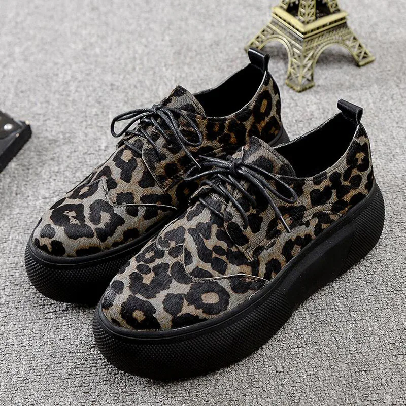 Leopard Женские кроссовки на плоской платформе; коллекция года; сезон весна-осень; леопардовые кроссовки со скрытым каблуком; Повседневная женская кожаная обувь с дышащей сеткой; Tt-08 - Цвет: Leopard