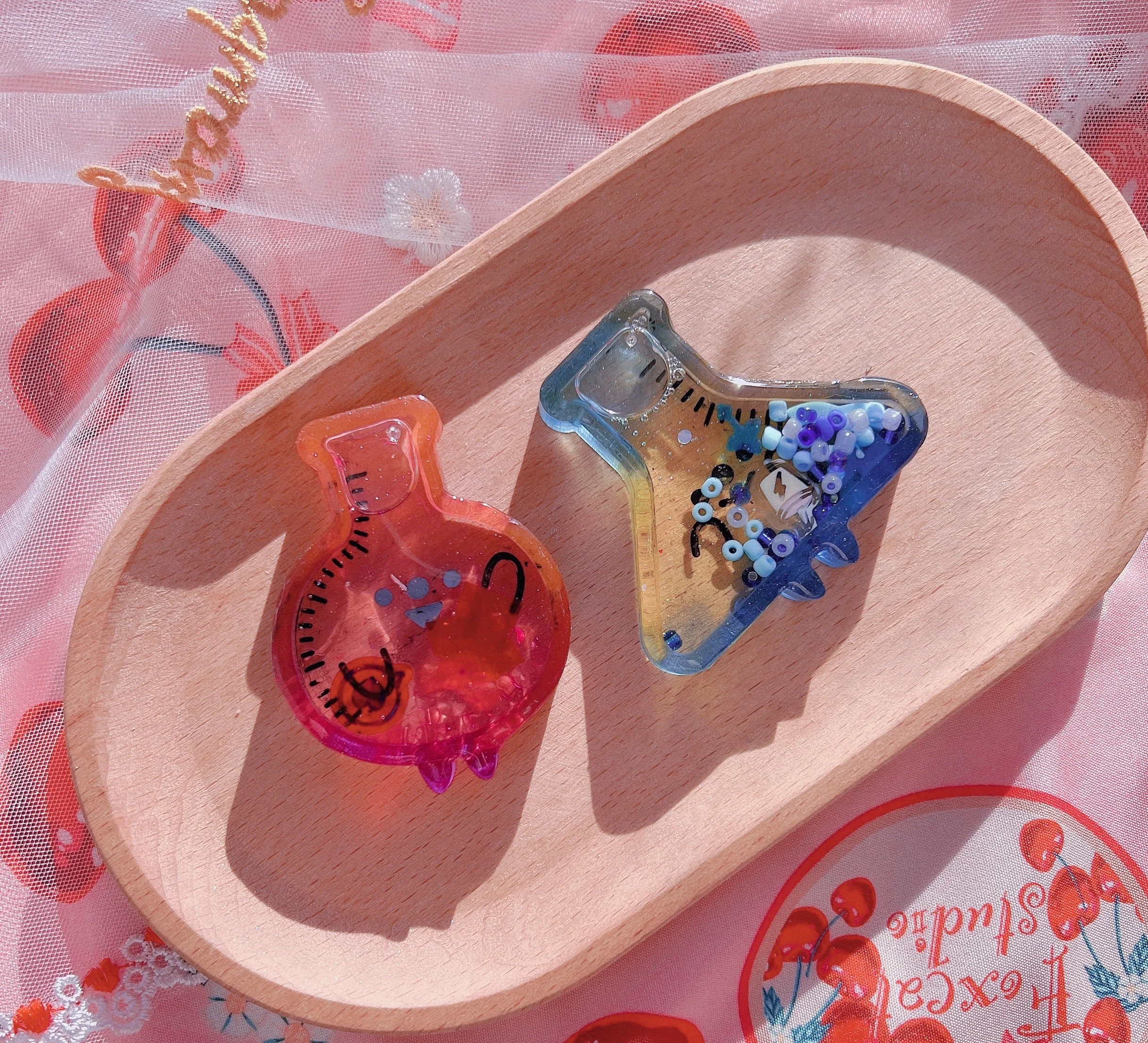 Wsy-197 3D Cute Experiment Tools Quicksand Tube Resin Shaker Mold Stampo In Silicone Replica Fatta A Mano