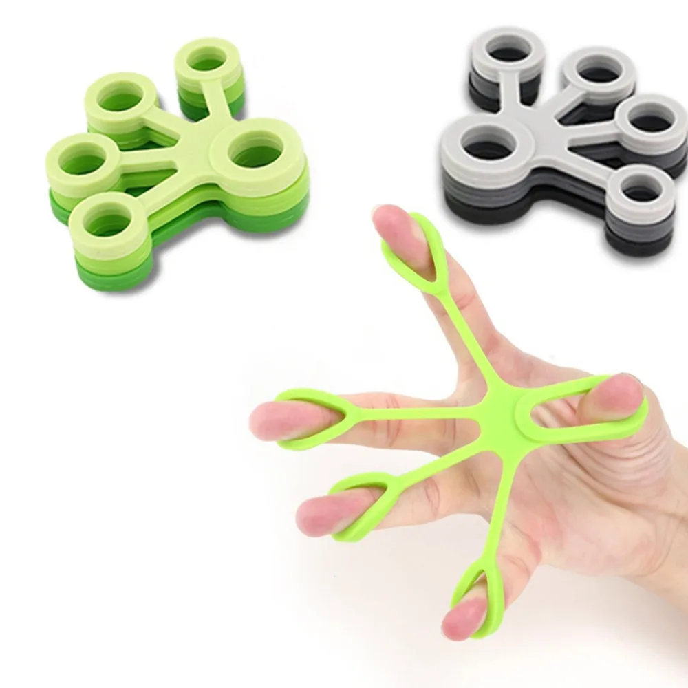 

Finger Gripper Resistance Bands Finger Stretcher Silicone Hand Exerciser Grip Strength Wrist Trainer Fitness Equipment 3strength