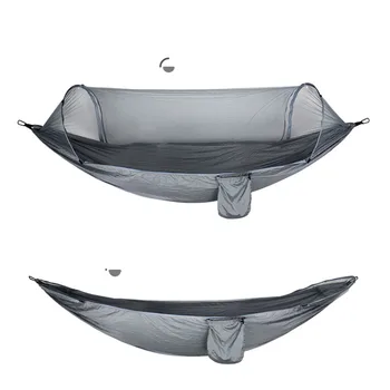 

Camping Hammock with Mosquito Net Pop-Up Light Portable Outdoor Parachute Hammocks Swing Sleeping Hammock Camping Stuff