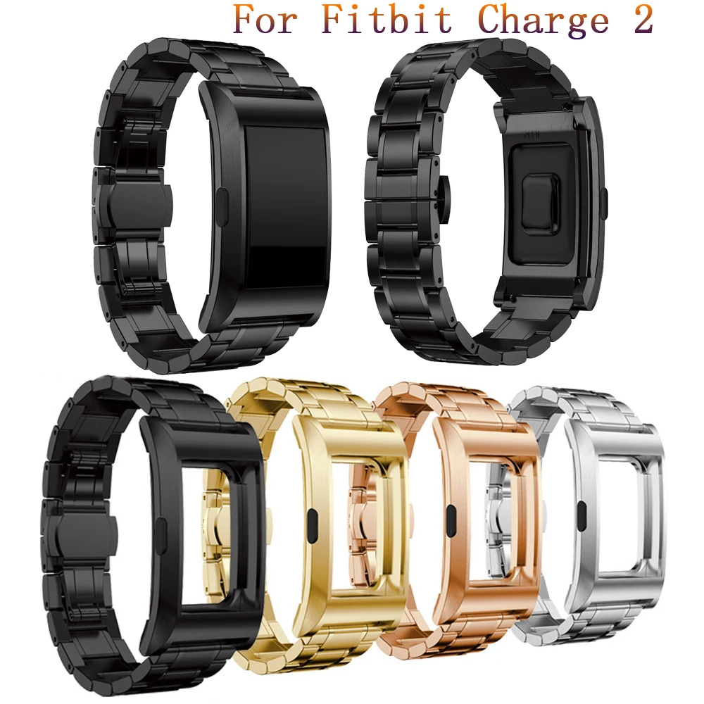 

For Fitbit charge2 five-bead strap plus bezel For Fitbit Charge2 new fashion classic stainless steel strap replacement wristband