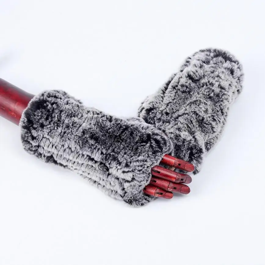 

Перчатки без пальцев, митенки, женские зимние теплые мягкие пушистые грелки для рук M11