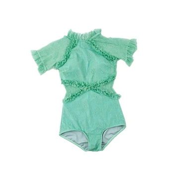 

new one-piece triangle swimsuit, women's ears, lace, conservative belly covering, thin fairy, model student swimsuit