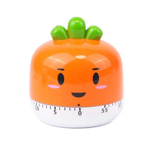 2 Cartoon Animal Vegetable Shape 60 Minute Timer Easy Operate Kitchen Timer Cooking Baking Helper Kitchen Tools Home Decoration - Цвет: 2
