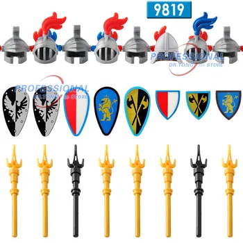 

Single Sale Medieval Knights Crusader Cape Weapons Rome Commander Super Hero Building Blocks Bricks Toys Children Gifts Ax9818