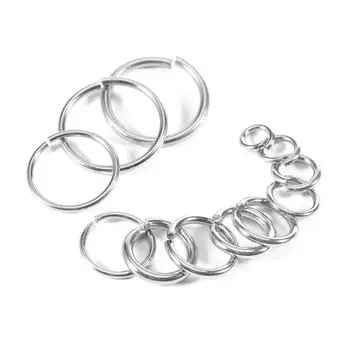 

20Pcs/set 12/15/20/25/30/mm Stainless Steel Connector Split Ring Links Hooks For Necklace Bracelet Jewelry DIY Making Jump Ring