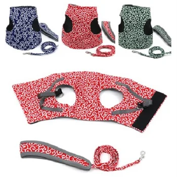 

HOT Household Cat Walking Pet Set Polyester Multicolor Breathable Vest with 4 Points Distribution Rally Cat Leash For cats