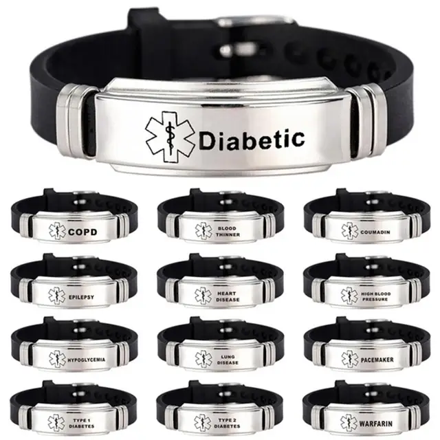 Stainless Steel Engravable Medical Alert Id Bracelets 1