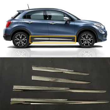 

AITWATT ABS Chrome Side Door Body Moulding Trim Molding Strip Liner Protector Cover For Fiat 500X 2017 2018