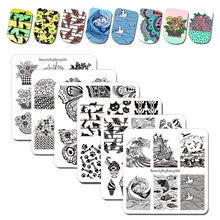 1 Pc 6*6 Cm Square Nail Mold Nail Stamping Plate Template Cat Tiger Leopard Eye Manicure Nail Stamping Plates Nail Art