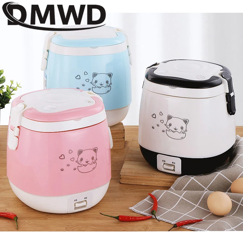 DMWD 1.5л Мини электрическая рисоварка портативная кухонная Пароварка