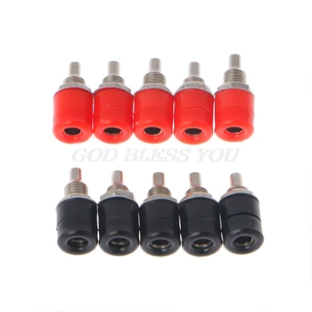 

10 Pcs 4mm Female Banana Plug Socket Connector Binding Post Amplifier Terminal Drop Shipping