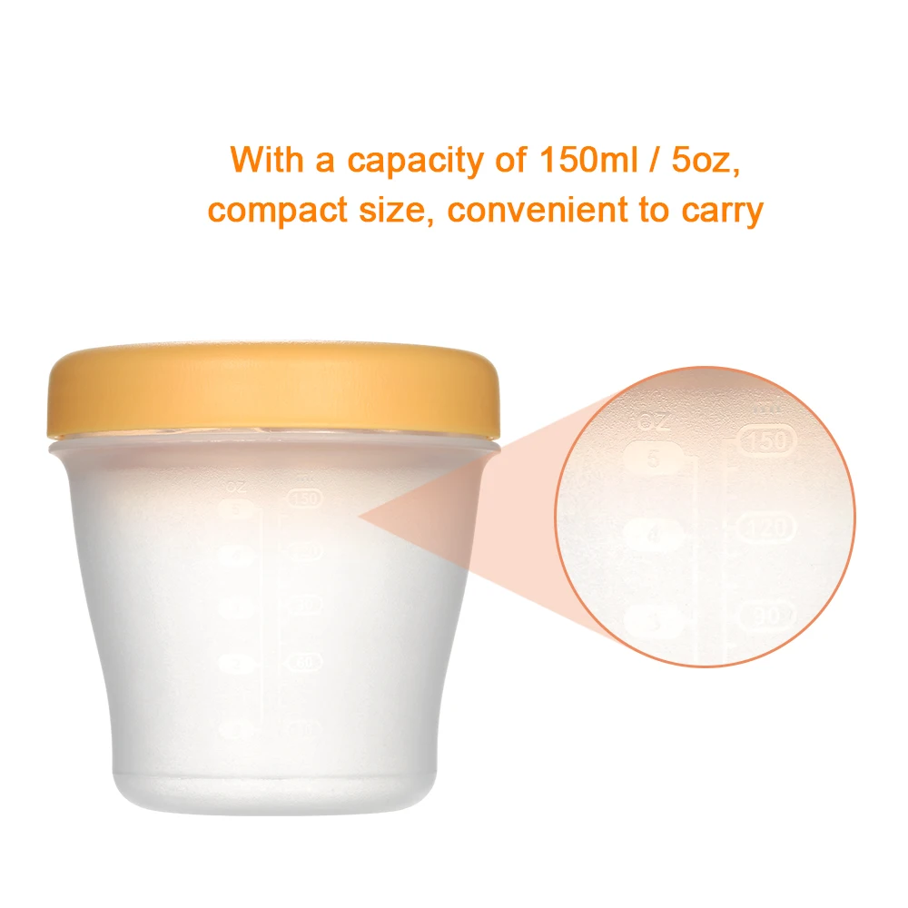 2 шт контейнеры для детского питания 150 мл BPA-free безопасные многоразовые штабелируемые морозильные камеры стаканы для хранения с крышкой для детского питания сок молоко для детей