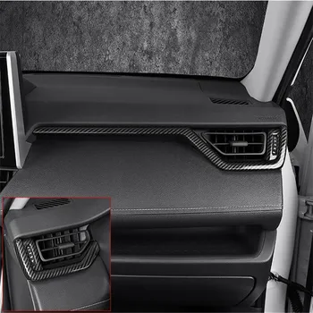 

For Toyota RAV4 XA50 2019 2020 Carbon Fiber Black Interior Front Side A/C Air Outlet Vent Cover Trim 2PCS ABS Car Accessories