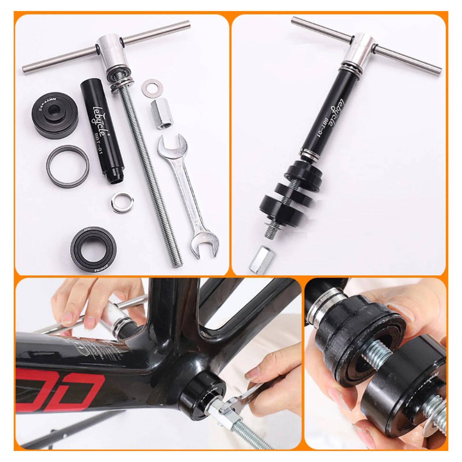 Bike Headset Cup Bottom Bracket Press Installation Tool Press-fit BB Install Tool BB386 PF30, BB86, BB30, BB91, BB92, 6085,6806