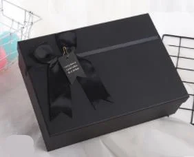 Black 14x10x7cm EMS 50 шт. Современная Высококачественная крафт-бумажная коробка DIY подарок на свадьбу Коробка прямоугольная коробка для торта конфетная Подарочная коробка Упаковка с лентой - Цвет: Black 14x10x7cm