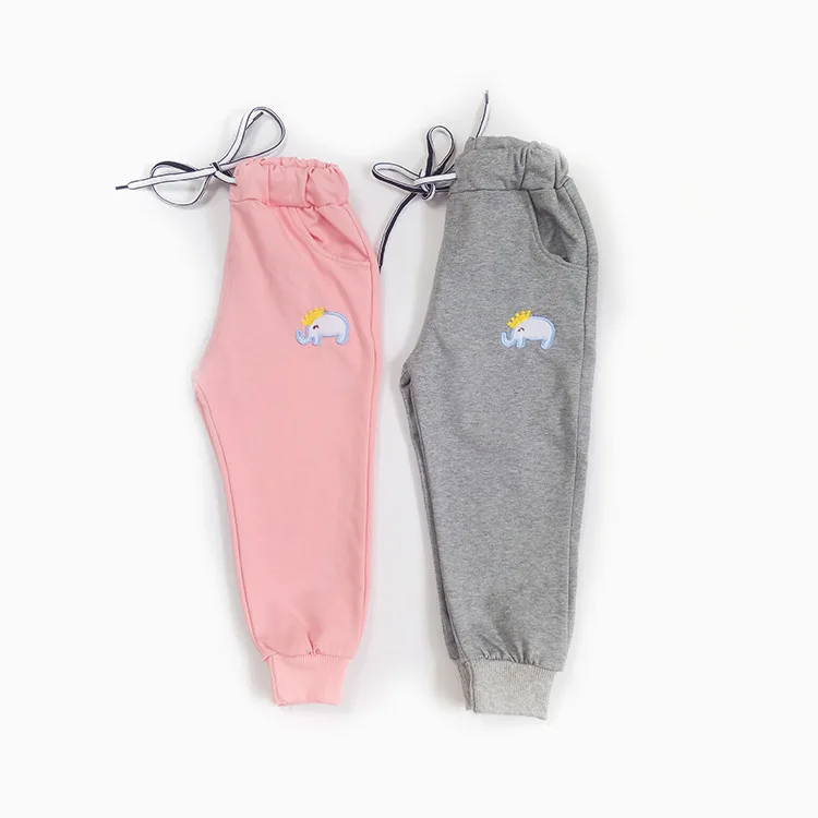Autumn New Style Men And Women Children Sweatpants Korean-style CHILDREN'S Sport Pants Stretch Cotton Long Pants