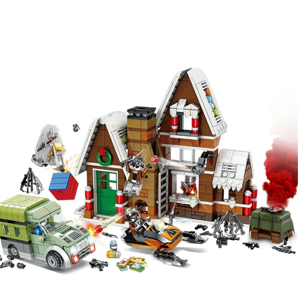 Высококачественный паровой PUBG совместимый playmobil Technic строительные блоки для