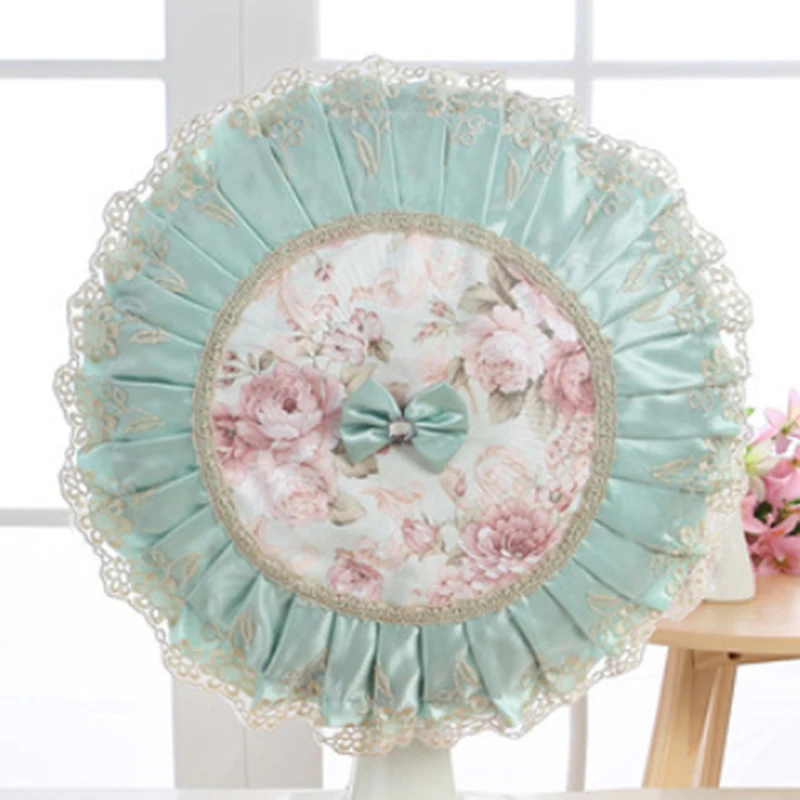 Rustic Fashion Fabric Lace Fan Cover Electric Heating Fan Household Dust Cover Fan Cover Home Decor