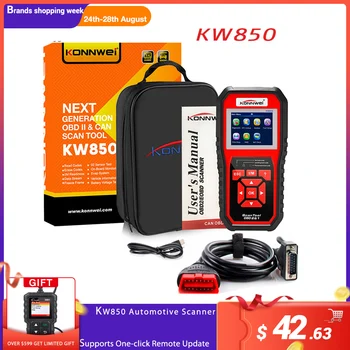 

KONNWEI KW850 0BDII Auto Code R eader Vehicle Engine Diagnostic Tool Full 0BD 2 Function Scanner better th an AL519 AD410 AD510