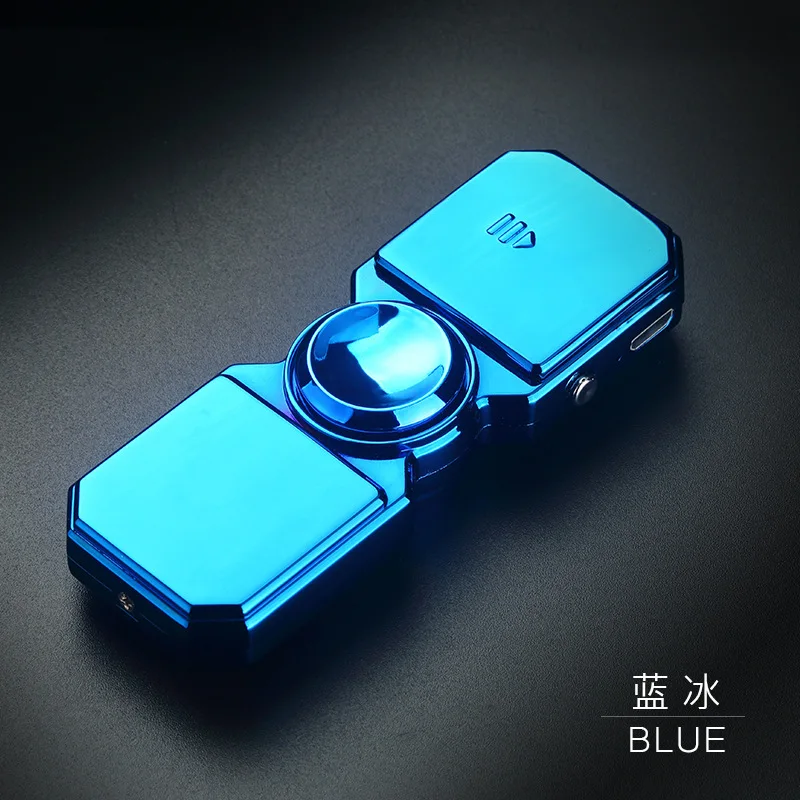 Inflatable Lighter Fingertip Gyro Glow In Dark Light Fidget Spinner Hand Top Spinners Stress Cigarette Accessories 5