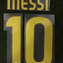2008 2009 MEssi nameset#10 MESSI Henry Флокирование под заказ любое имя номер теплопередача печать футбольная нашивка значок