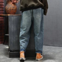 New-Arrival-Spring-Women-Elastic-Waist-Loose-Jeans-All-matched-Casual-Cotton-Denim-Harem-Pants-Side.jpg