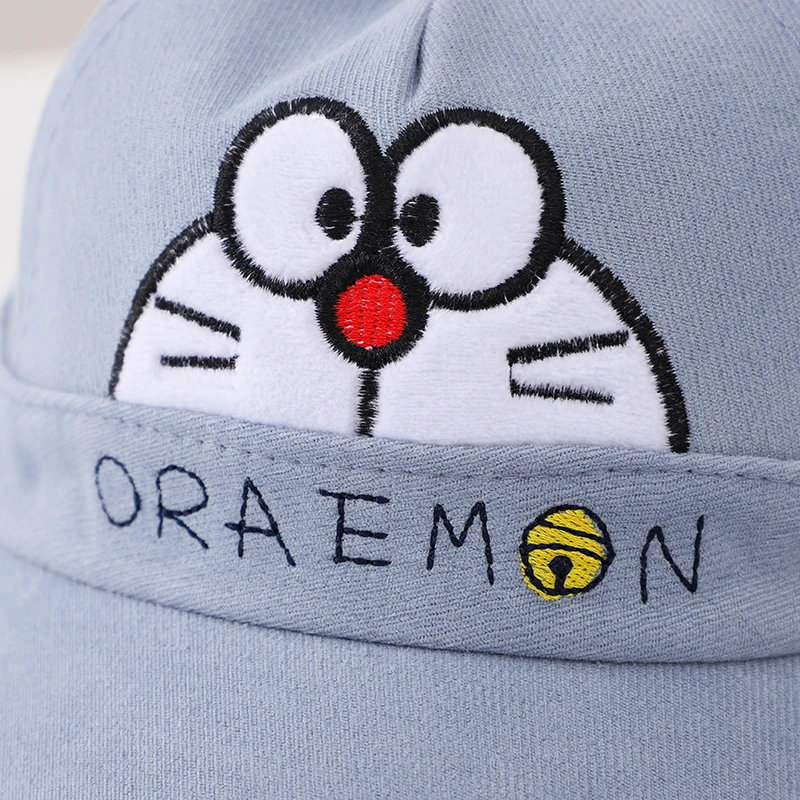 Детские шапки для малышей милые Doraemon маленьких девочек ветрозащитные весенние