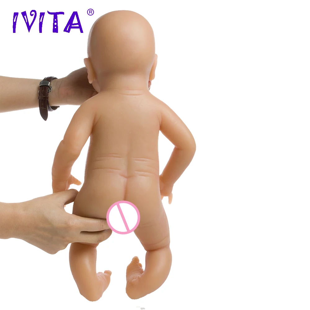 [ из США и Китая] IVITA WG1514 18 дюймов силиконовые куклы для девочек закрытые глаза реалистичные настоящие реборн детские мягкие реалистичные игрушки