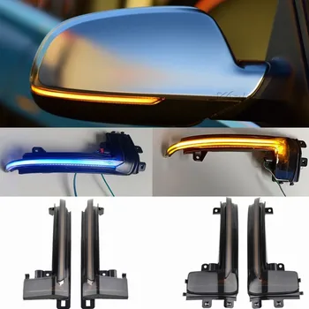 

Scroll LED Dynamic Turn Signal Light Side Mirror Flashing Light Repeater Blinker for Audi A3 8P A4 A5 B8 Q3 A6 S6 SQ3 A8 D3 8K