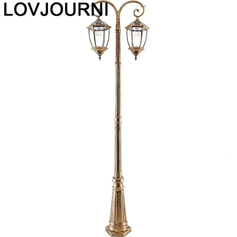 Уличный стиль Lampadaire Straatverlichting Tuinlamp квадратный Солнечный СВЕТОДИОДНЫЙ светильник