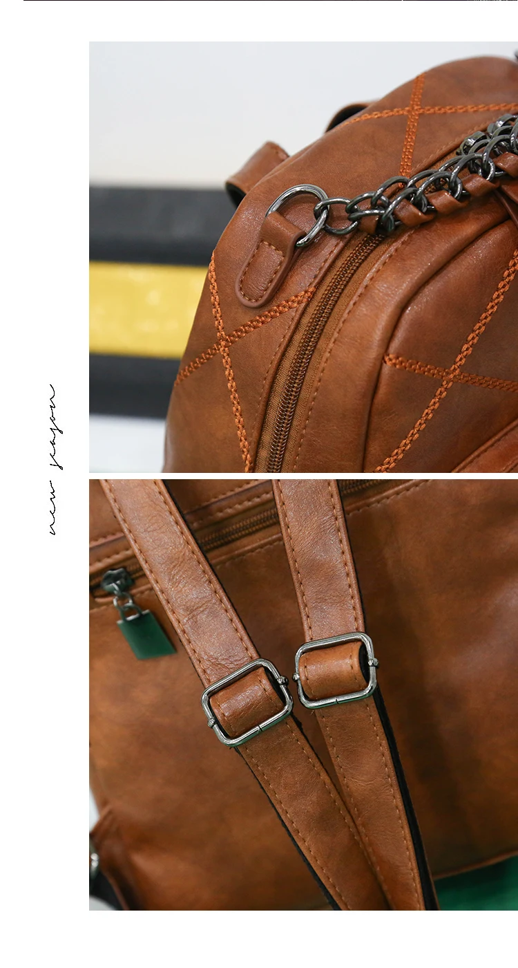New Fashion Women Travel Backpack High Quality Durable PU Leather School Backpack Female Daypack Shopping Backpack Sac