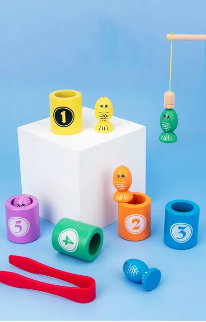 Fishing Game For Kids 3-5,Wooden Montessori Preschool Education...