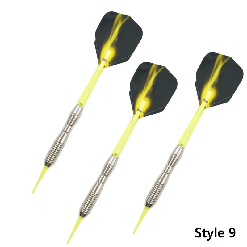 Style 9 3 шт./компл. Электронный Профессиональный Дартс 17 г Безопасный мягкий наконечник Дартс для взрослых снятие стресса игра в помещении - Цвет: Style 9