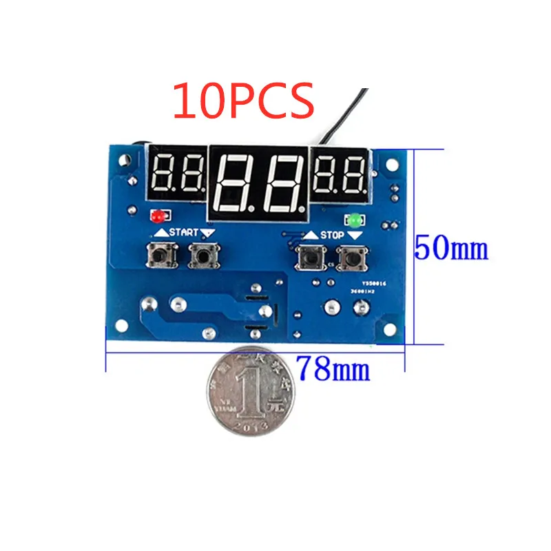 10 шт. XH-W1401 интеллектуальный цифровой контроллер температуры дисплея Верхняя Нижняя установка ограничения три окна синхронный дисплей