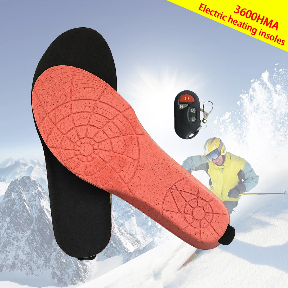 

2000 mAh Heated insoles, Rechargeable Heated Insole, Foot Warmer with Remote Control, Winter Outdoor Hunting,Fishing and Hiking